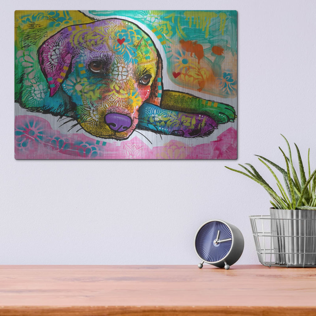 'Puppy Eyes I' by Dean Russo – Metal Wall Art, 16x12 room view