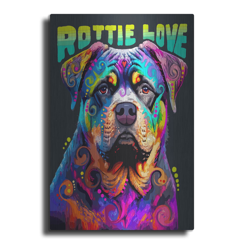 'Rottie Love' by Dean Russo – Metal Wall Art