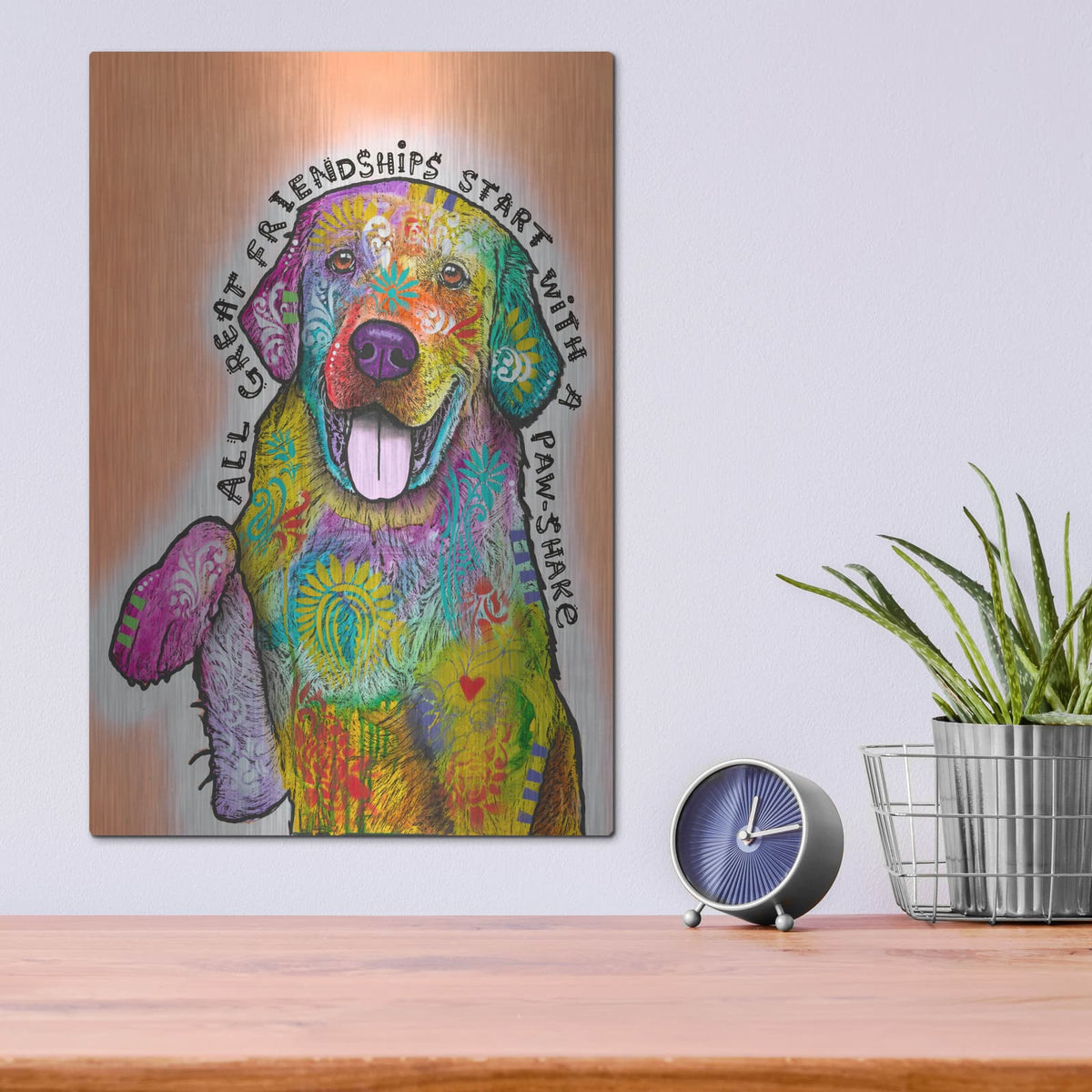 'Shake' by Dean Russo – Metal Wall Art, 12x16 room view