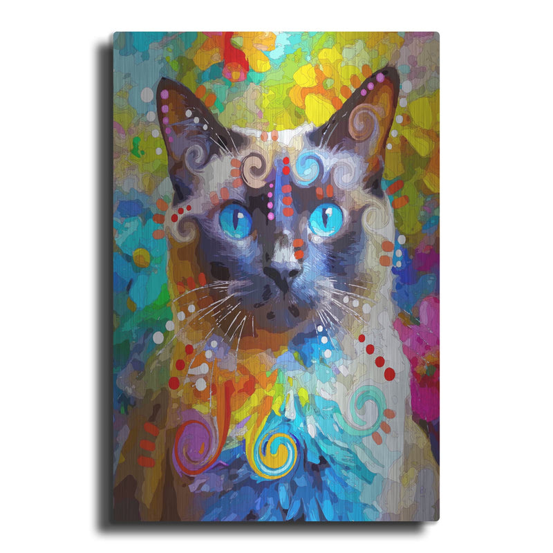 'The Focused Siamese' by Dean Russo – Metal Wall Art