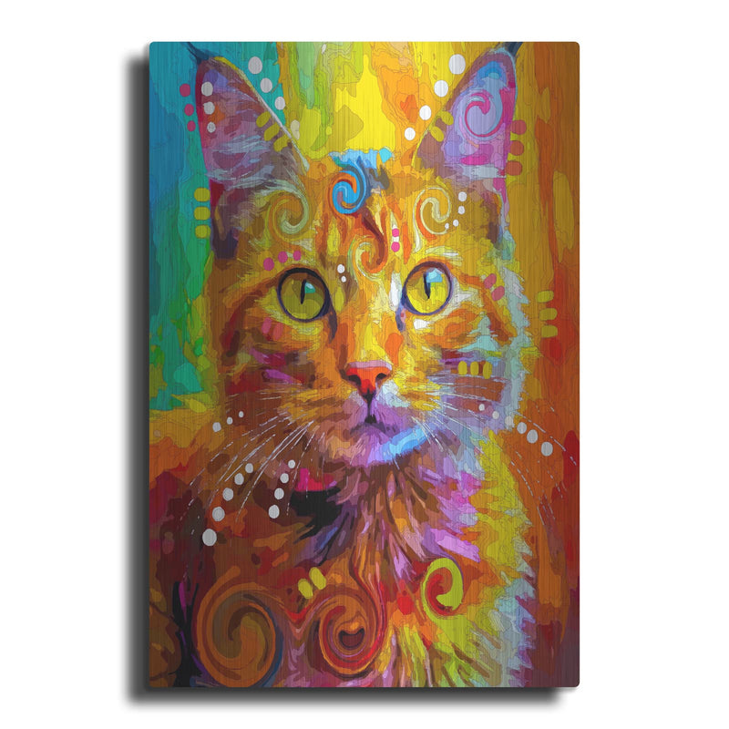 'The Insightful Tabby' by Dean Russo – Metal Wall Art