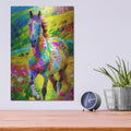 'The Painted Horse' by Dean Russo – Metal Wall Art, 12x16 room view