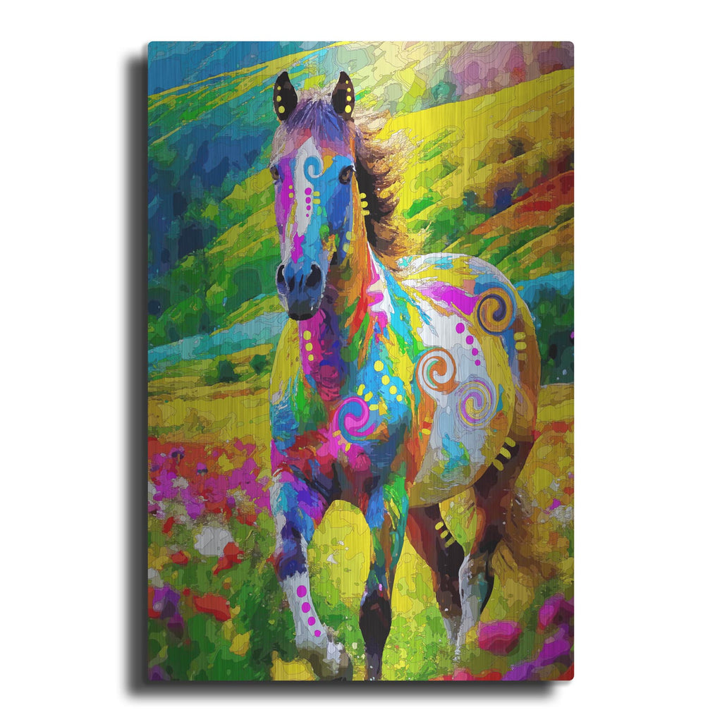 'The Painted Horse' by Dean Russo – Metal Wall Art