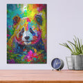 'The Pretty Panda Super' by Dean Russo – Metal Wall Art, 12x16 room view