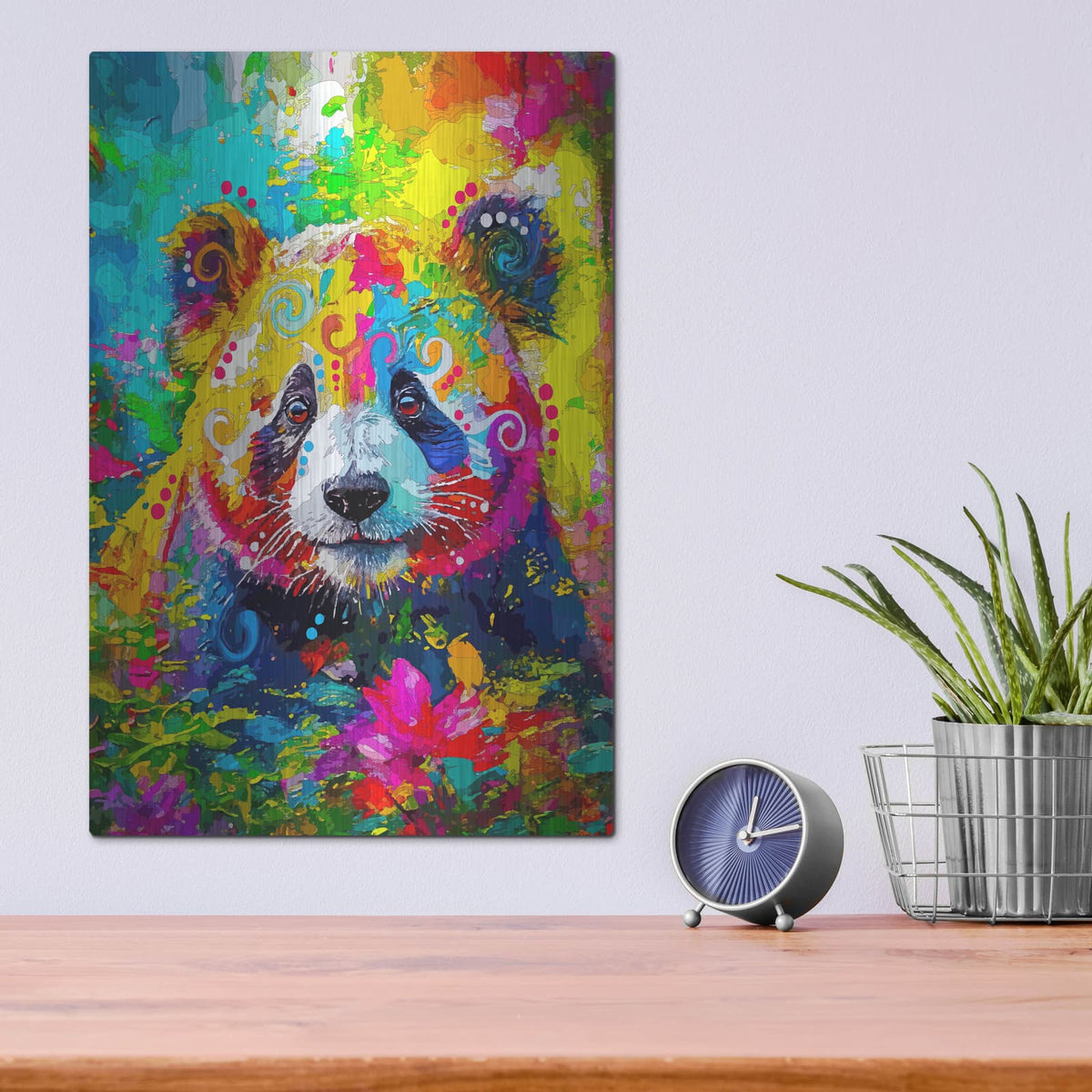 'The Pretty Panda Super' by Dean Russo – Metal Wall Art, 12x16 room view