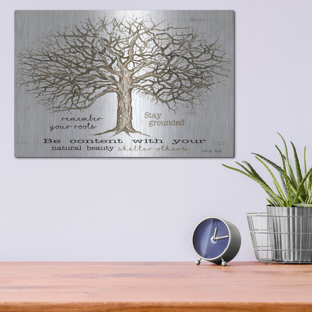 'Remember Our Roots' by Cindy Jacobs – Metal Wall Art, 16x12 room view