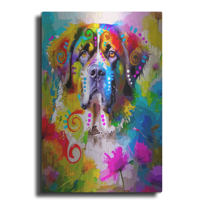 'The Proud Saint Bernard' by Dean Russo – Metal Wall Art