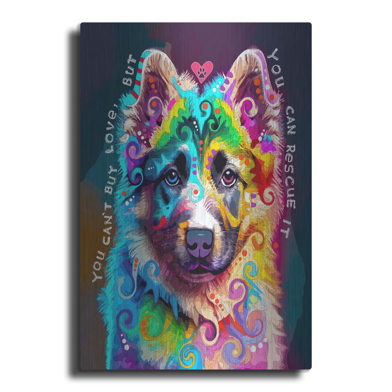 'The Rescue Pup' by Dean Russo – Metal Wall Art