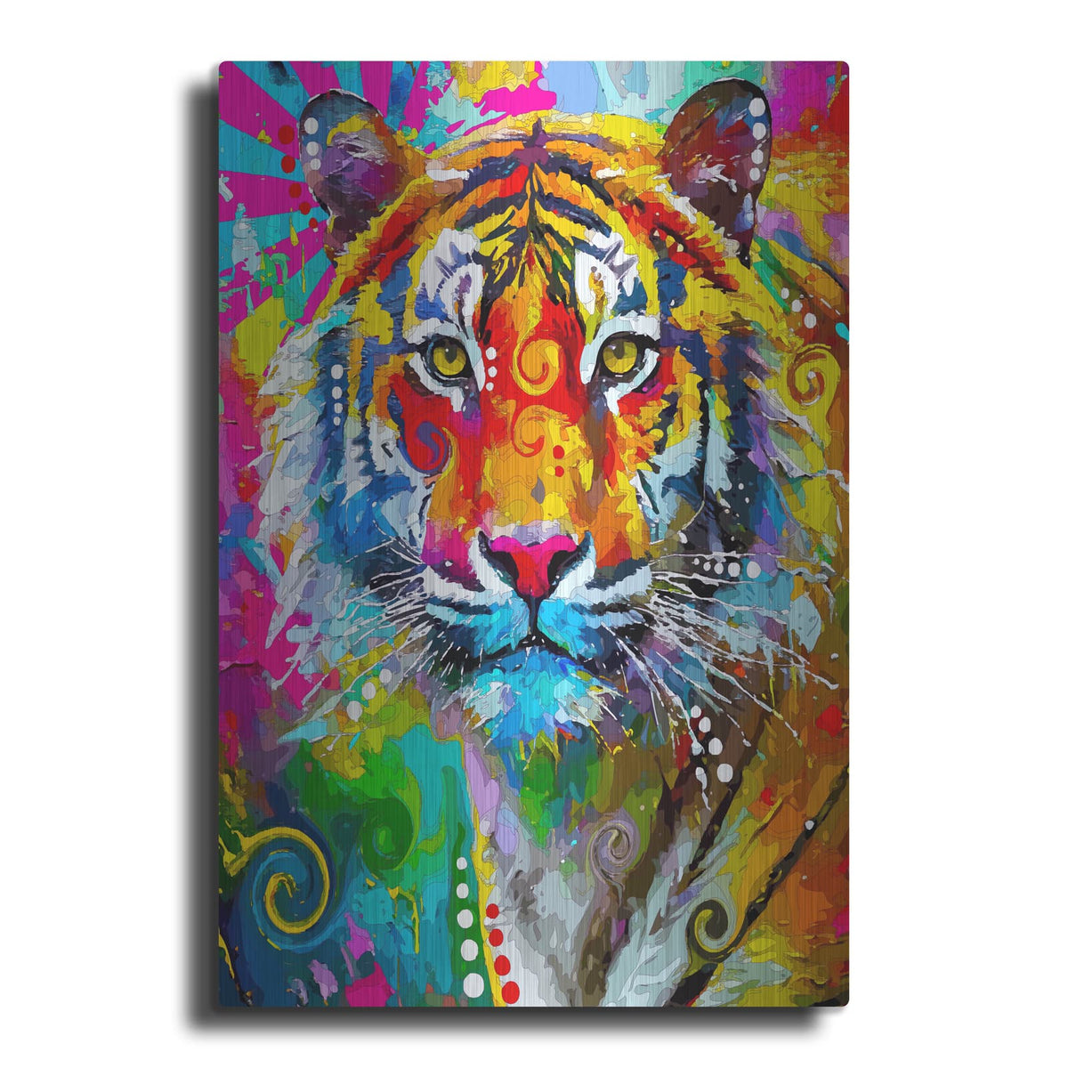 'The Standing Tiger' by Dean Russo – Metal Wall Art