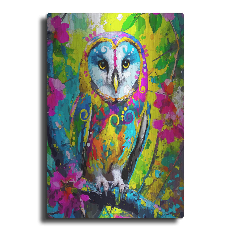 'The Waiting Barn Owl' by Dean Russo – Metal Wall Art