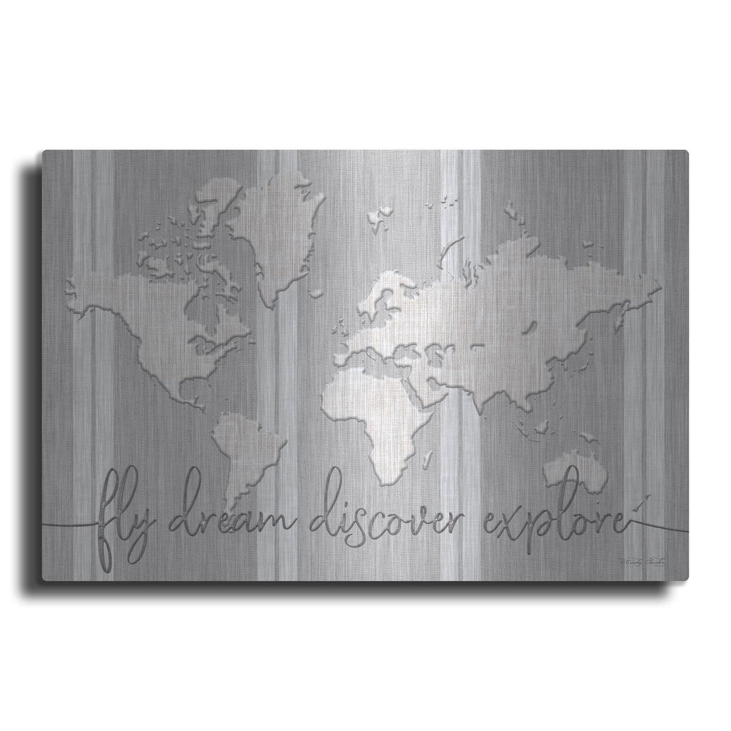 'Fly Dream Discover Explore' by Cindy Jacobs – Metal Wall Art