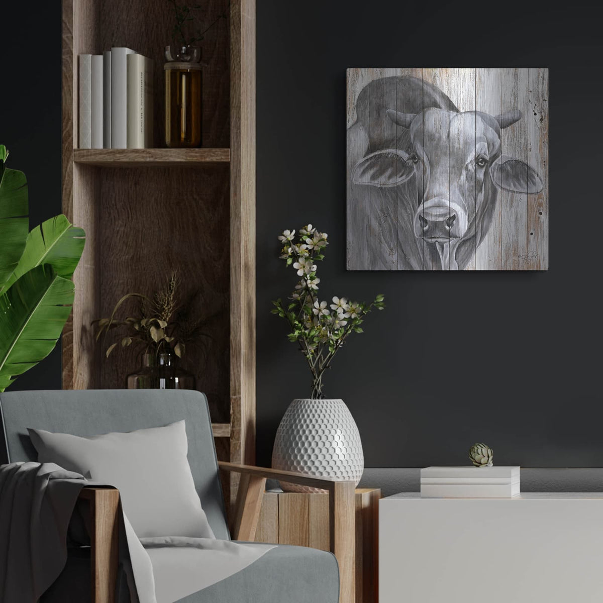 'Eyes Wide Open' by Diane Fifer – Metal Wall Art, 24x24 room view