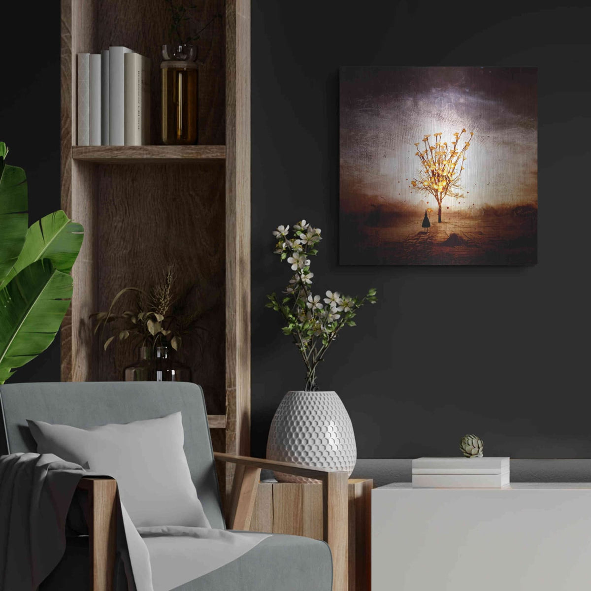 'Finding' by Mario Sanchez Nevado – Metal Wall Art, 24x24 room view