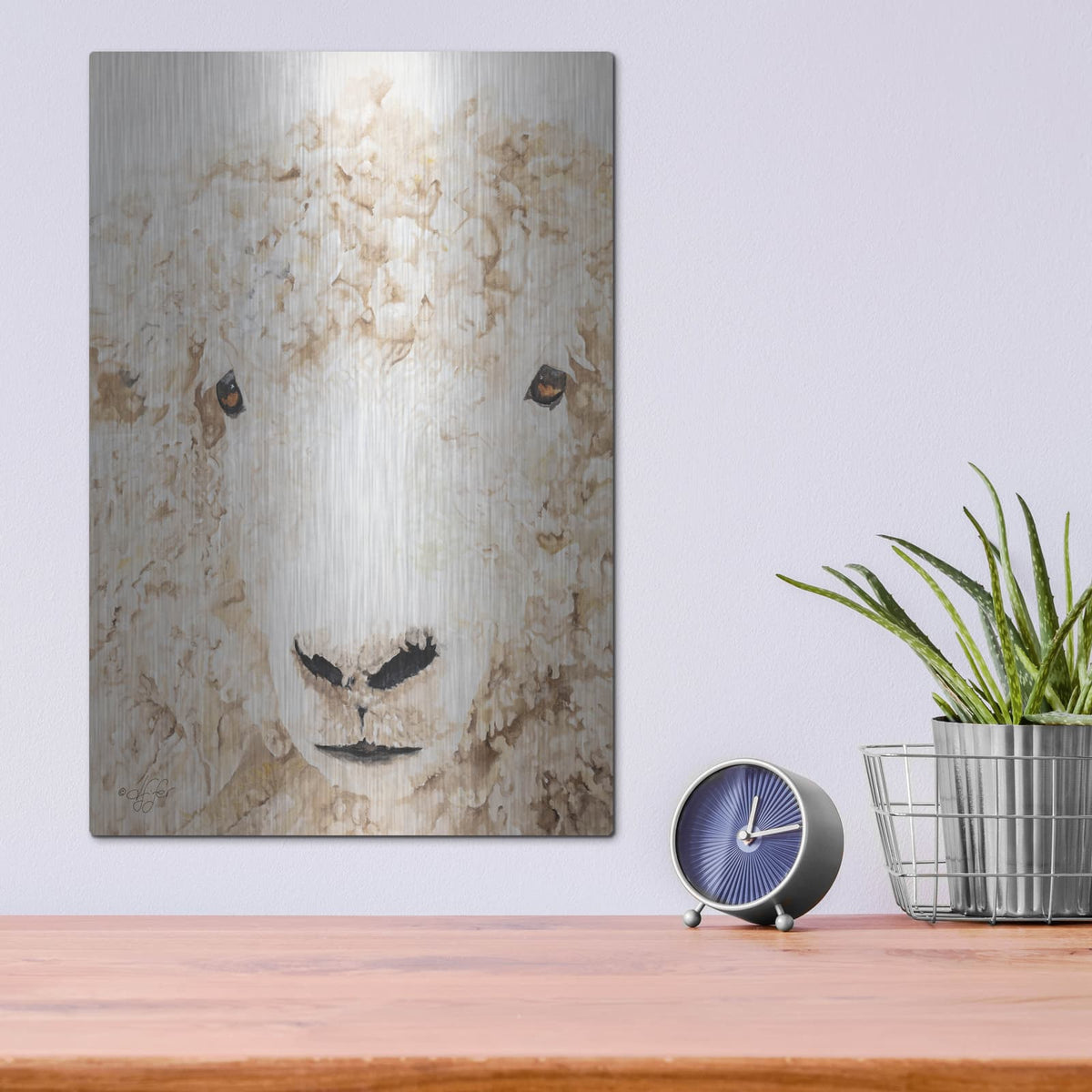 'Woolly' by Diane Fifer – Metal Wall Art, 12x16 room view