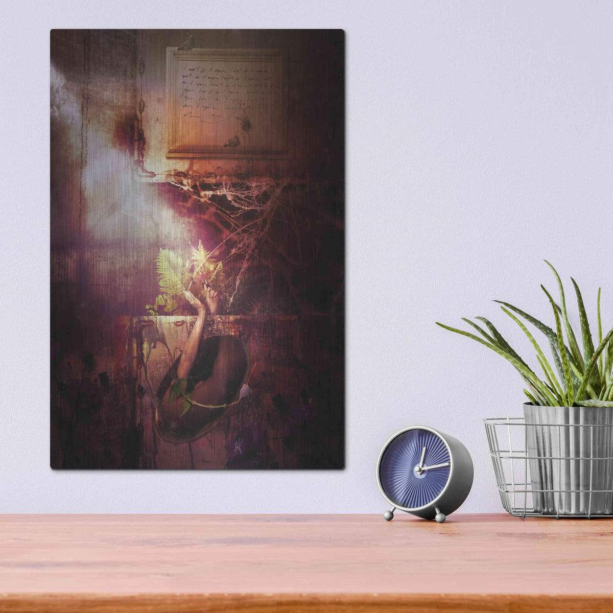 'Flowers' by Mario Sanchez Nevado – Metal Wall Art, 12x16 room view