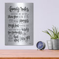 'Family Rules' by Imperfect Dust – Metal Wall Art, 12x16 room view