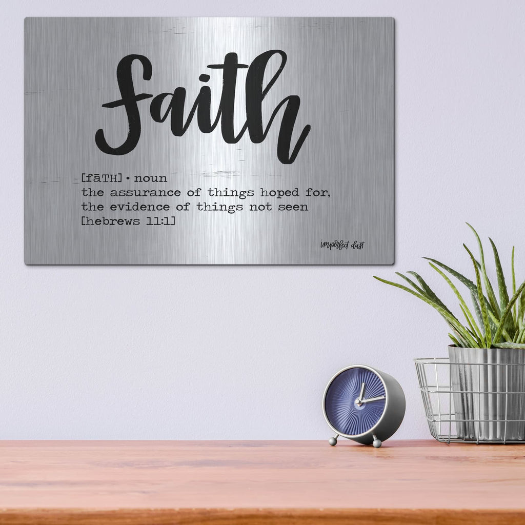 'Faith' by Imperfect Dust – Metal Wall Art, 16x12 room view