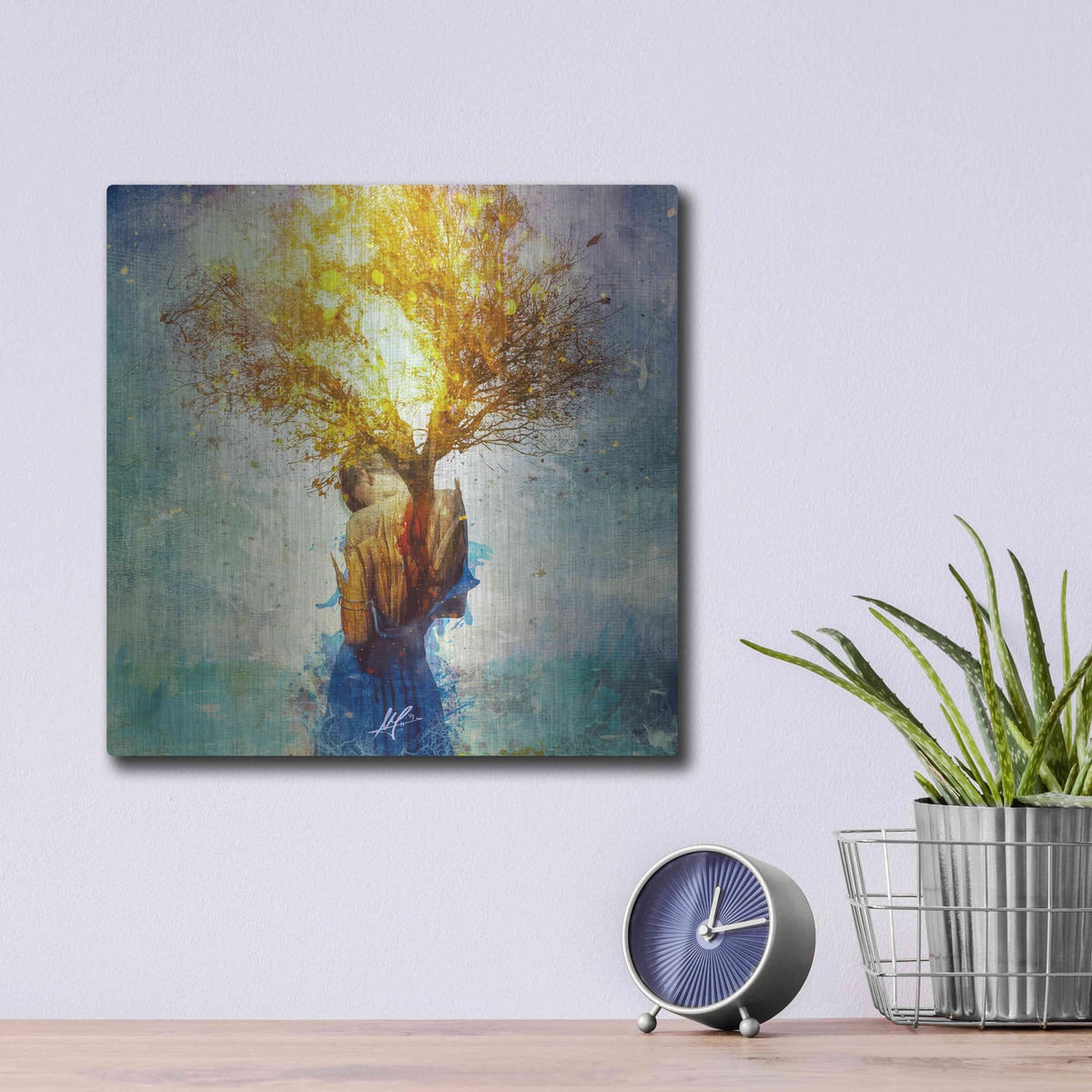 'Forgiveness' by Mario Sanchez Nevado – Metal Wall Art, 12x12 room view