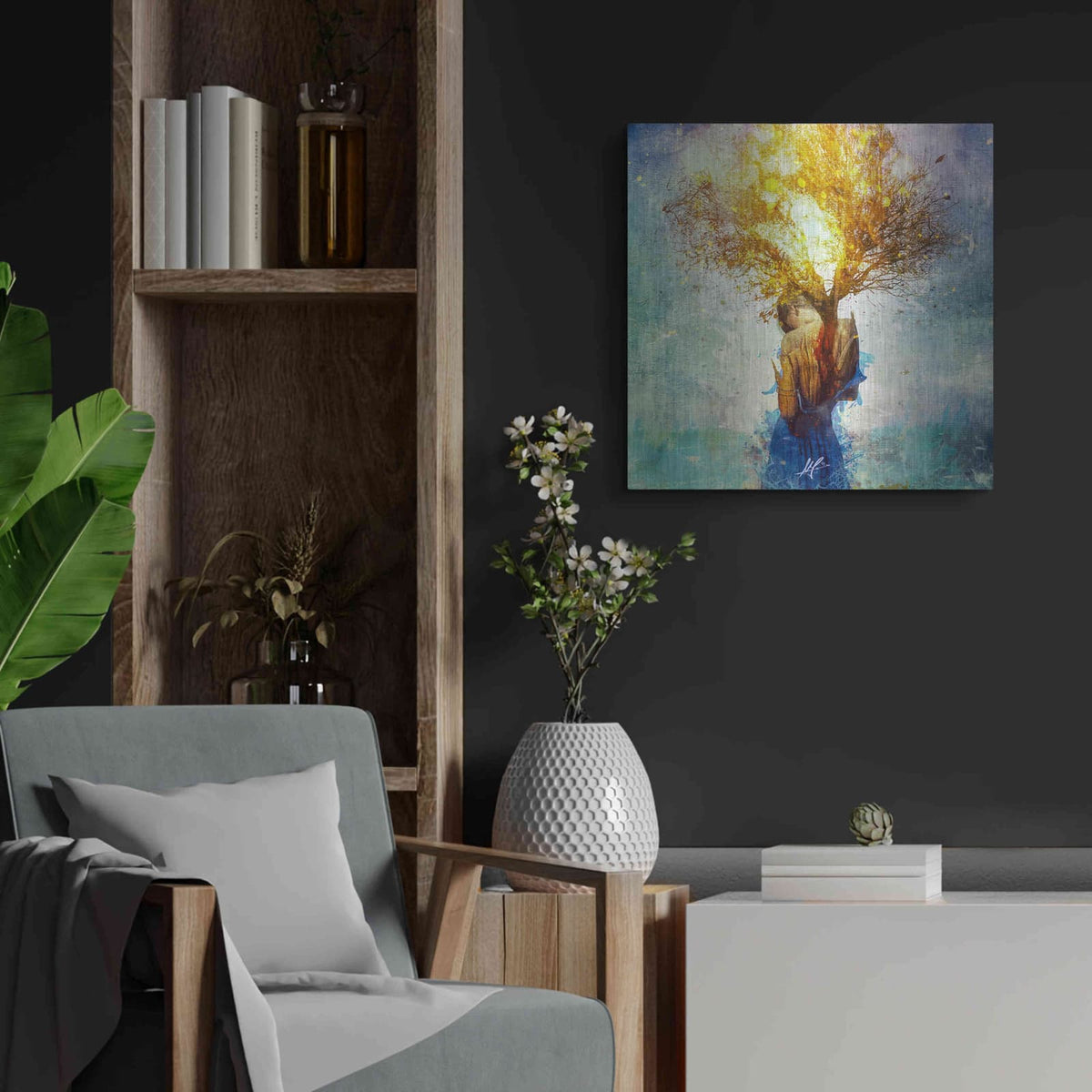 'Forgiveness' by Mario Sanchez Nevado – Metal Wall Art, 24x24 room view
