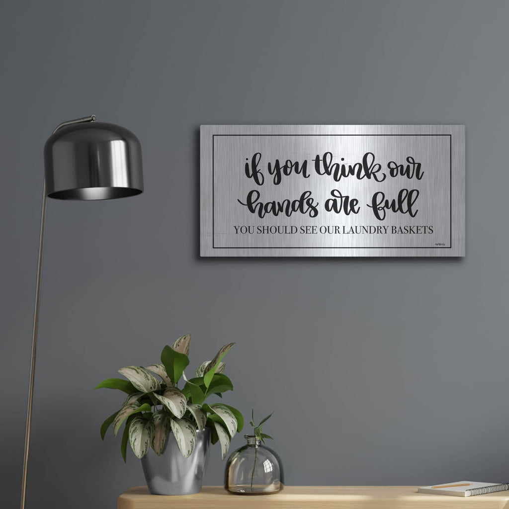 'Laundry Baskets' by Imperfect Dust – Metal Wall Art, 24x12 room view