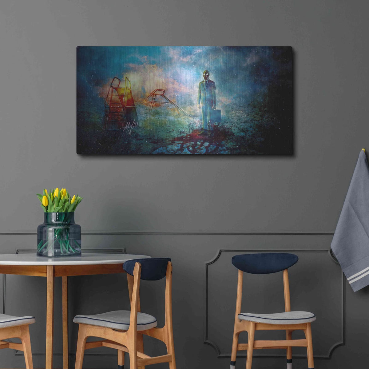 'Grief' by Mario Sanchez Nevado – Metal Wall Art, 48x24 room view
