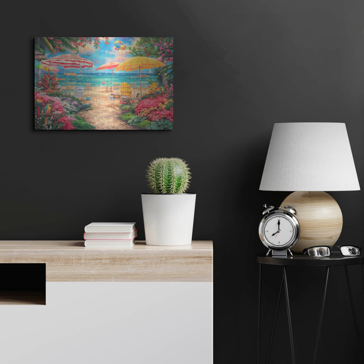 'A Perfect Day At The Beach' by Chuck Pinson – Metal Wall Art, 24x16 room view