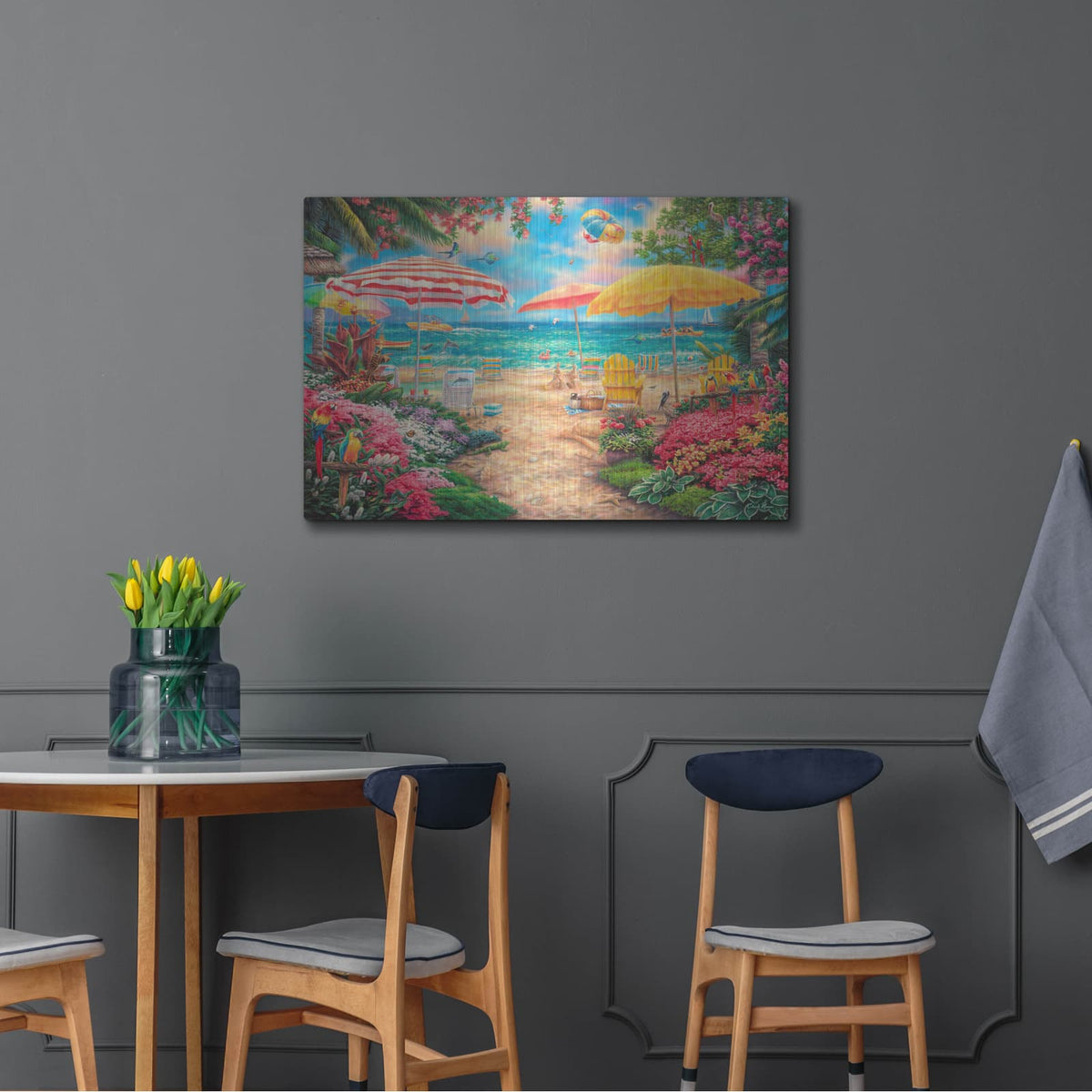 'A Perfect Day At The Beach' by Chuck Pinson – Metal Wall Art, 36x24 room view