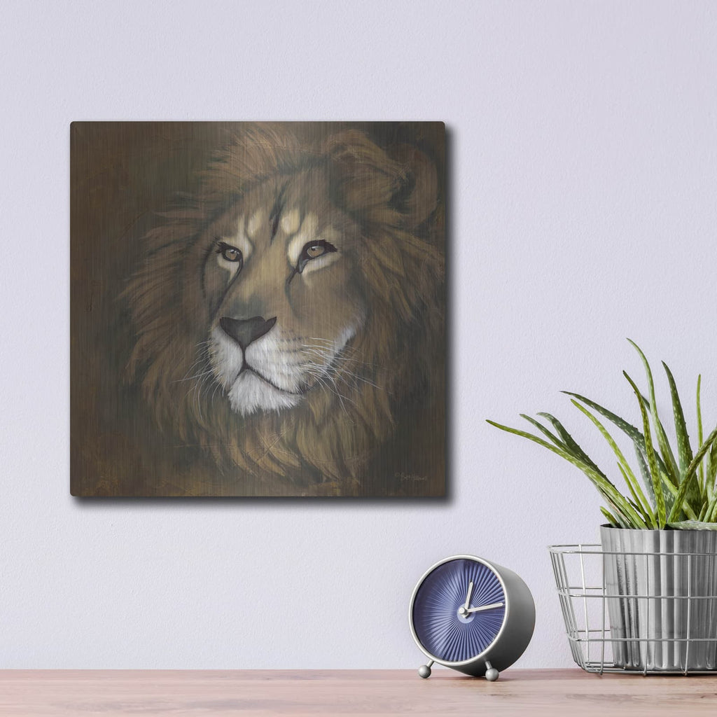 'The King Has Returned' by Britt Hallowell – Metal Wall Art, 12x12 room view