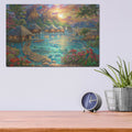 'Tropical Oasis' by Chuck Pinson – Metal Wall Art, 16x12 room view
