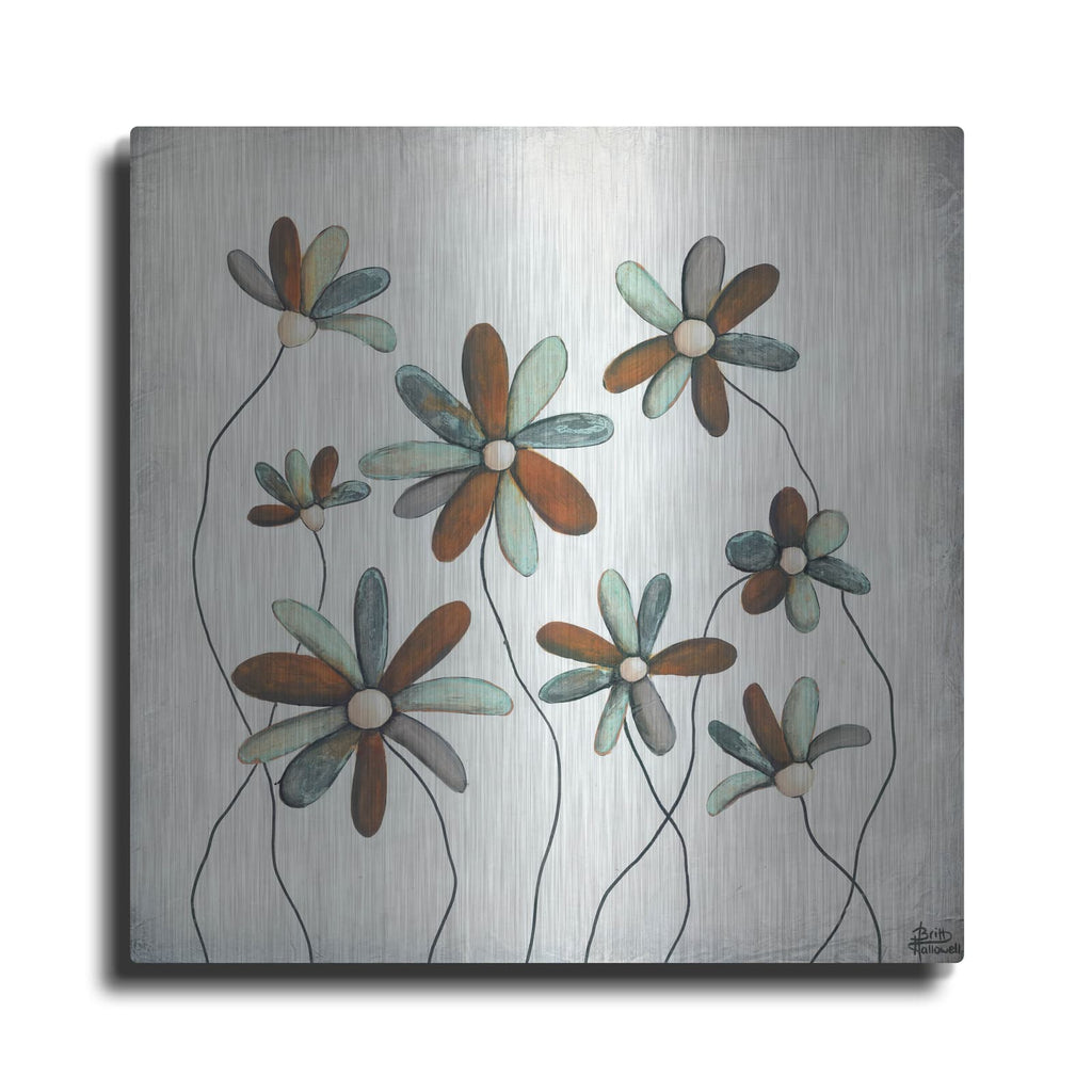 'Patina Petals I' by Britt Hallowell – Metal Wall Art