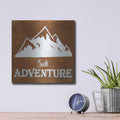 'Seek Adventure' by Britt Hallowell – Metal Wall Art, 12x12 room view