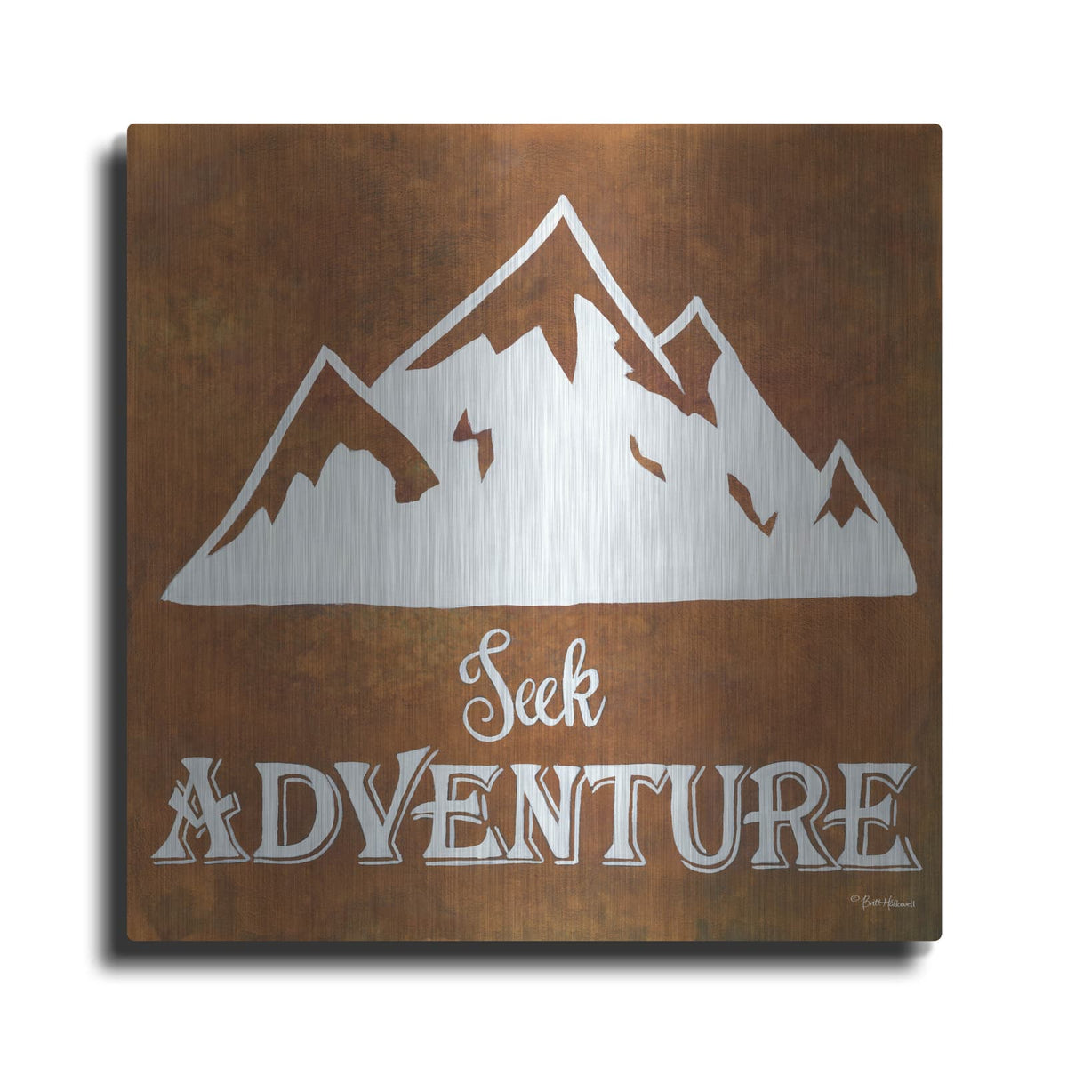 'Seek Adventure' by Britt Hallowell – Metal Wall Art