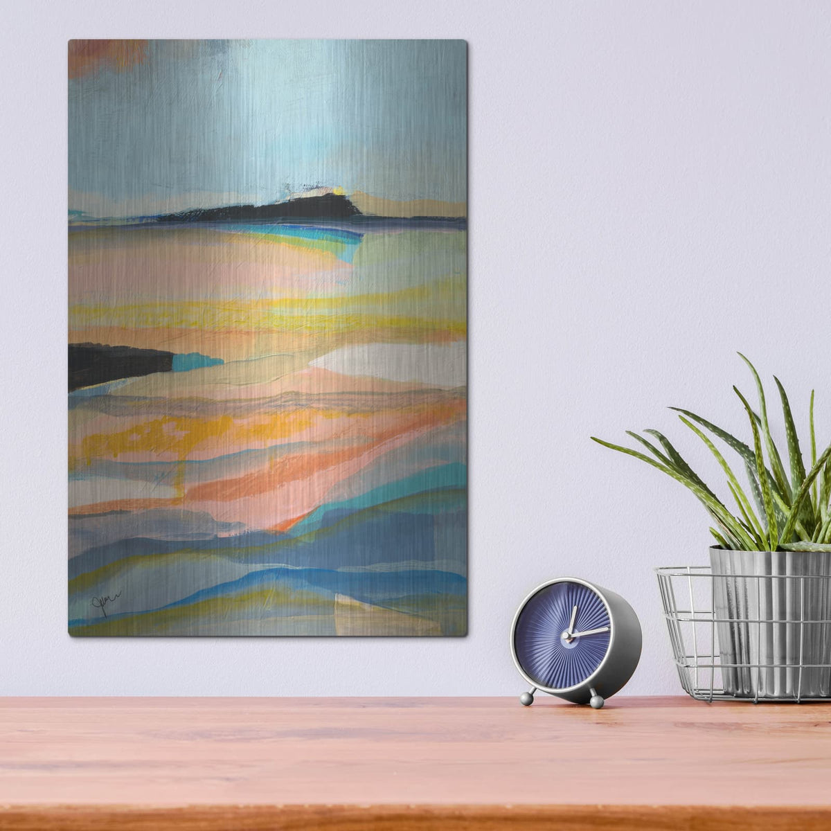 'Colorfield 12' by Jan Weiss – Metal Wall Art, 12x16 room view
