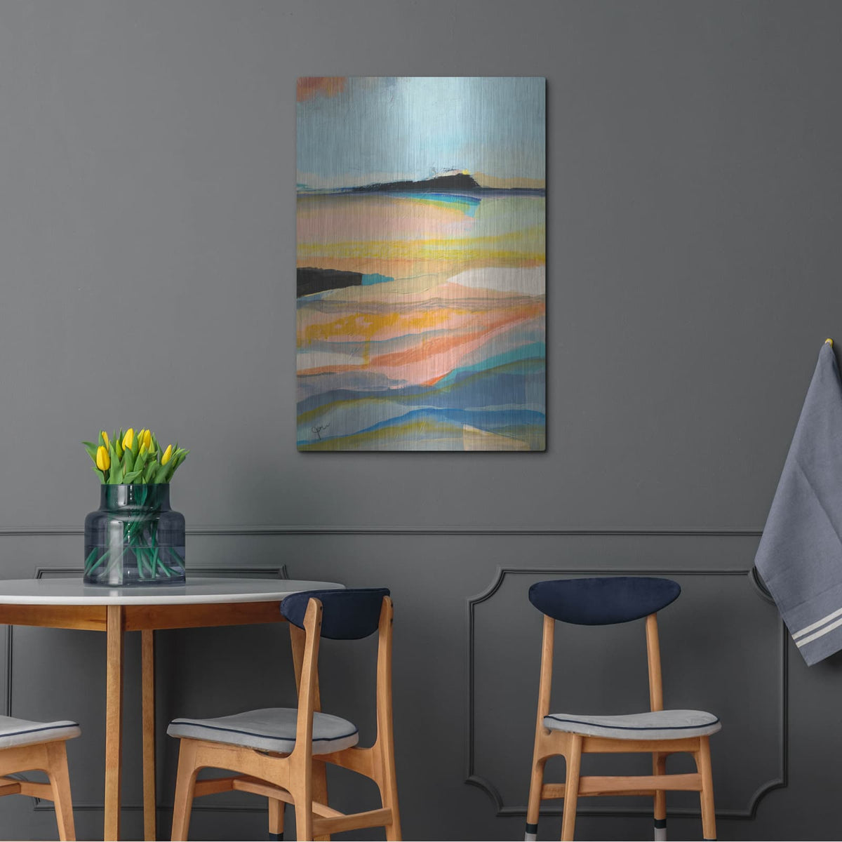 'Colorfield 12' by Jan Weiss – Metal Wall Art, 24x36 room view