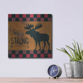 'Be Strong' by Britt Hallowell – Metal Wall Art, 12x12 room view