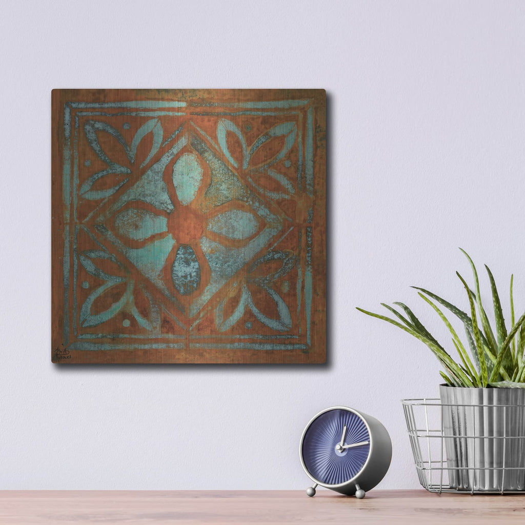 'Villa Tiles' by Britt Hallowell – Metal Wall Art, 12x12 room view