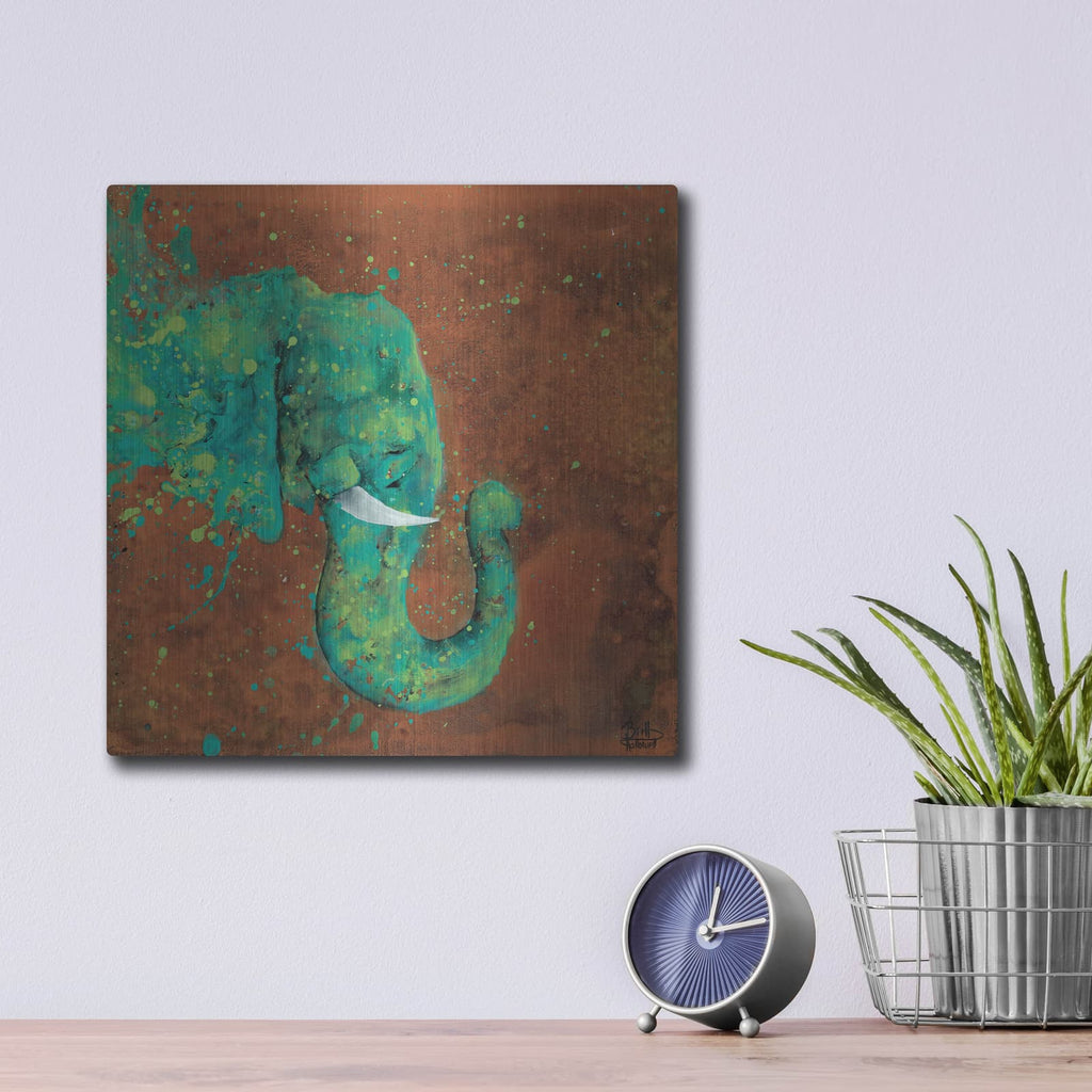 'Splashing Forth' by Britt Hallowell – Metal Wall Art, 12x12 room view