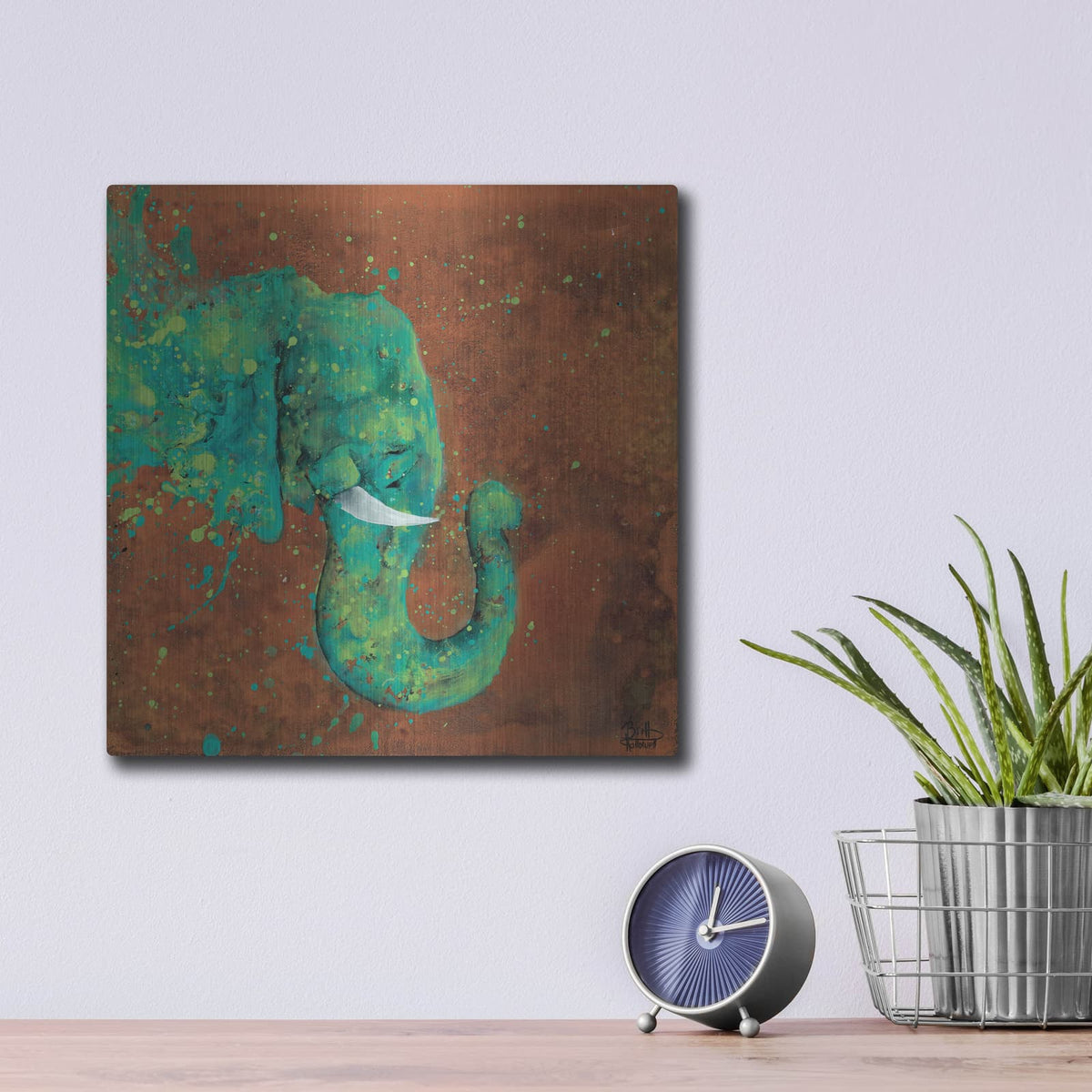 'Splashing Forth' by Britt Hallowell – Metal Wall Art, 12x12 room view