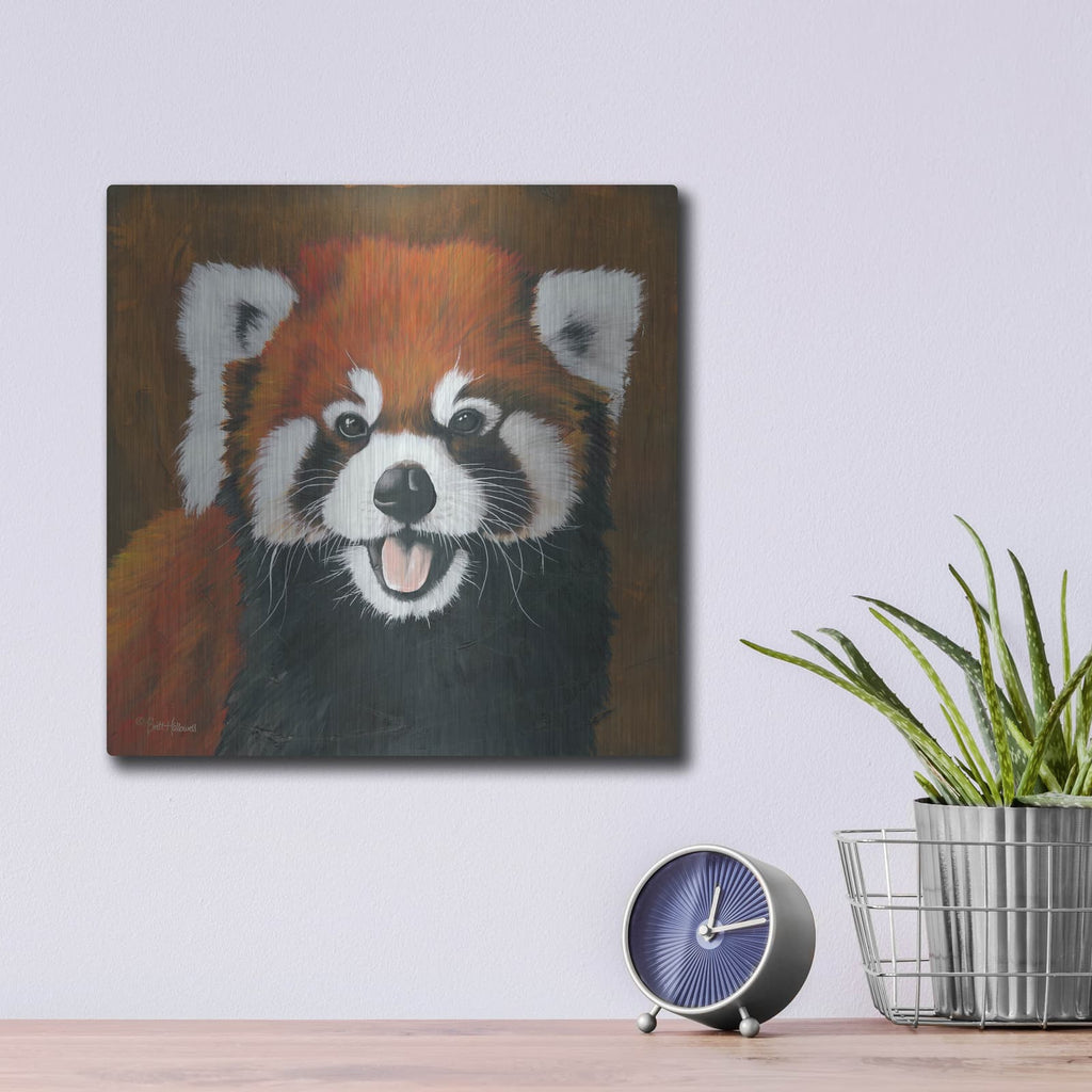 'Red' by Britt Hallowell – Metal Wall Art, 12x12 room view