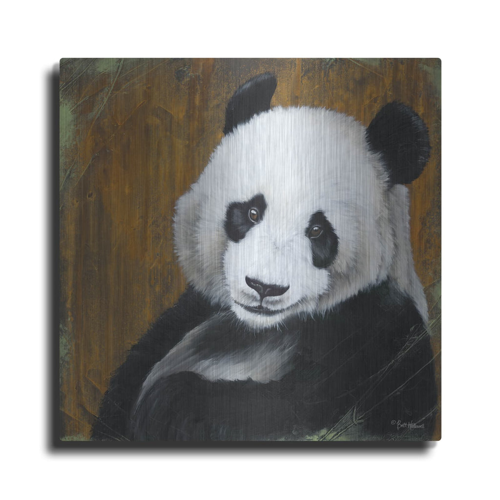 'Panda Smile' by Britt Hallowell – Metal Wall Art