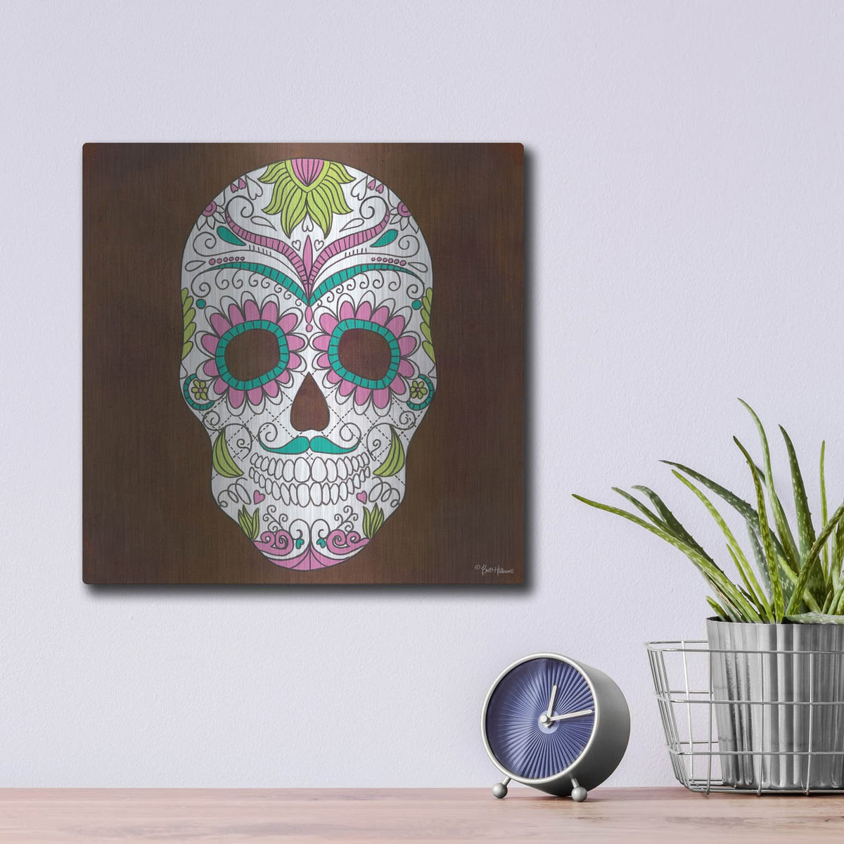 'Celebrating Life I' by Britt Hallowell – Metal Wall Art, 12x12 room view