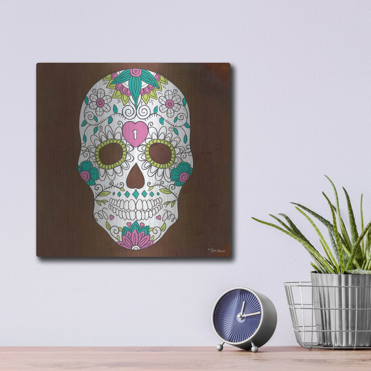 'Celebrating Life II' by Britt Hallowell – Metal Wall Art, 12x12 room view