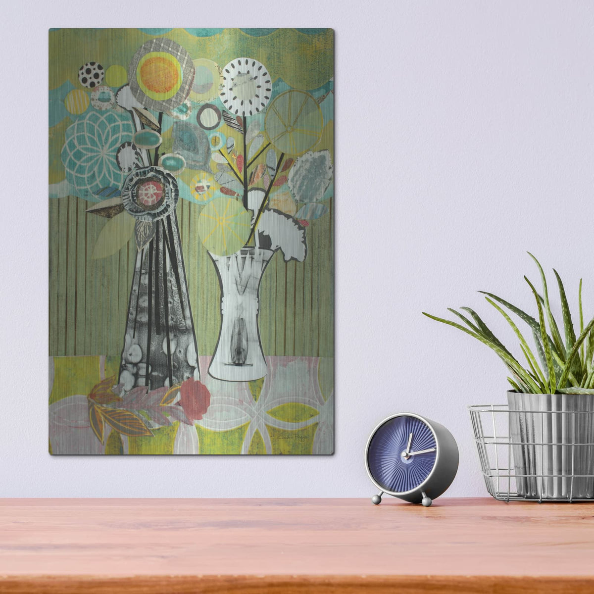 'Arrangement' by Candra Boggs – Metal Wall Art, 12x16 room view