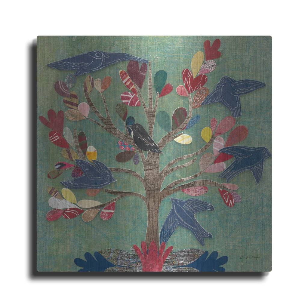 'Birds In A Tree' by Candra Boggs – Metal Wall Art
