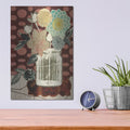 'Floral Fling I Cream' by Candra Boggs – Metal Wall Art, 12x16 room view