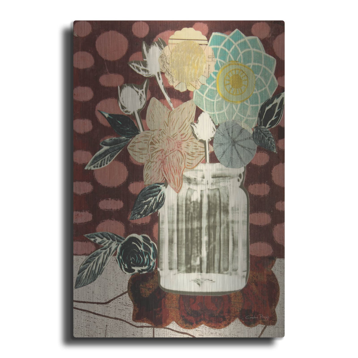 'Floral Fling I Cream' by Candra Boggs – Metal Wall Art