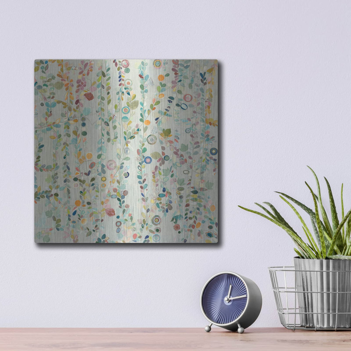 'Hazel Brook Spring' by Candra Boggs – Metal Wall Art, 12x12 room view