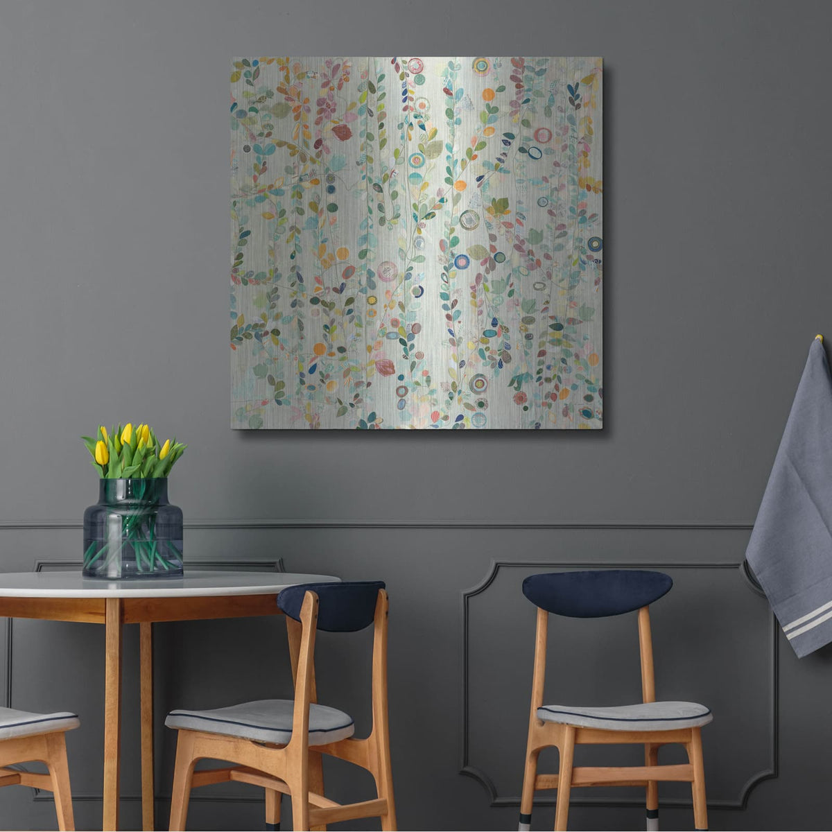 'Hazel Brook Spring' by Candra Boggs – Metal Wall Art, 36x36 room view