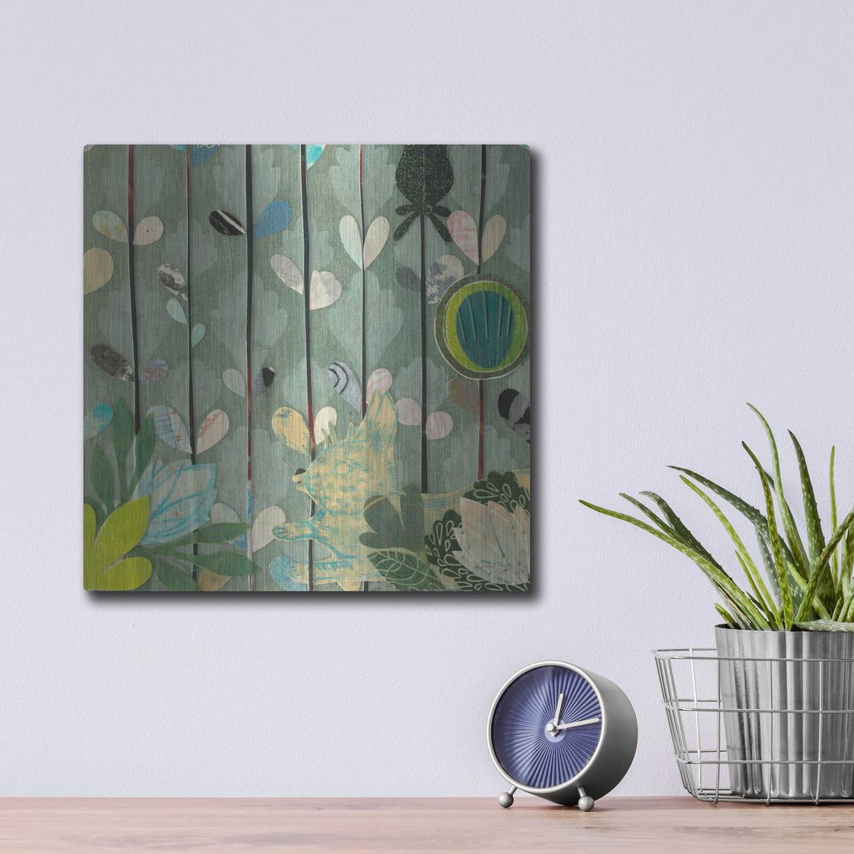 'Natural Garden 1' by Candra Boggs – Metal Wall Art, 12x12 room view