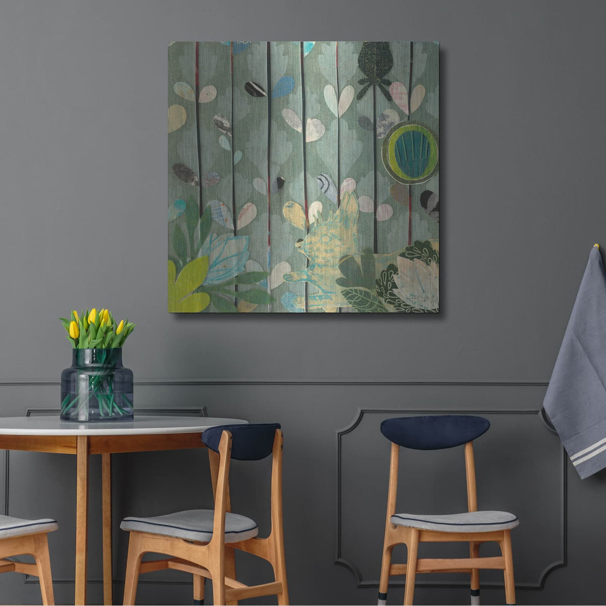 'Natural Garden 1' by Candra Boggs – Metal Wall Art, 36x36 room view
